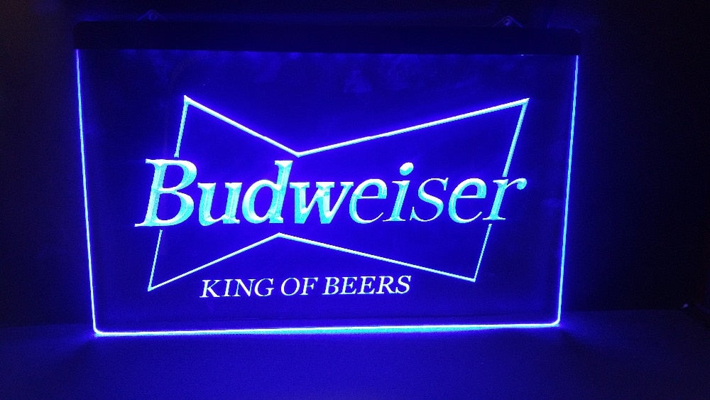 Bud Light LED Beer Sign Knight Man Cave Sign Wall Mounted LED 