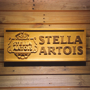 Stella Artois Beer 3D Wooden Signs - Man-Kave